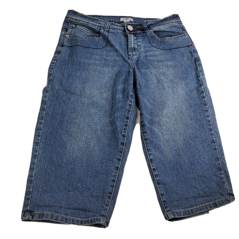 Cato Denim Capris - Long Shorts Women's Size 8 Stretch Cotton Blend 32 x 16.5